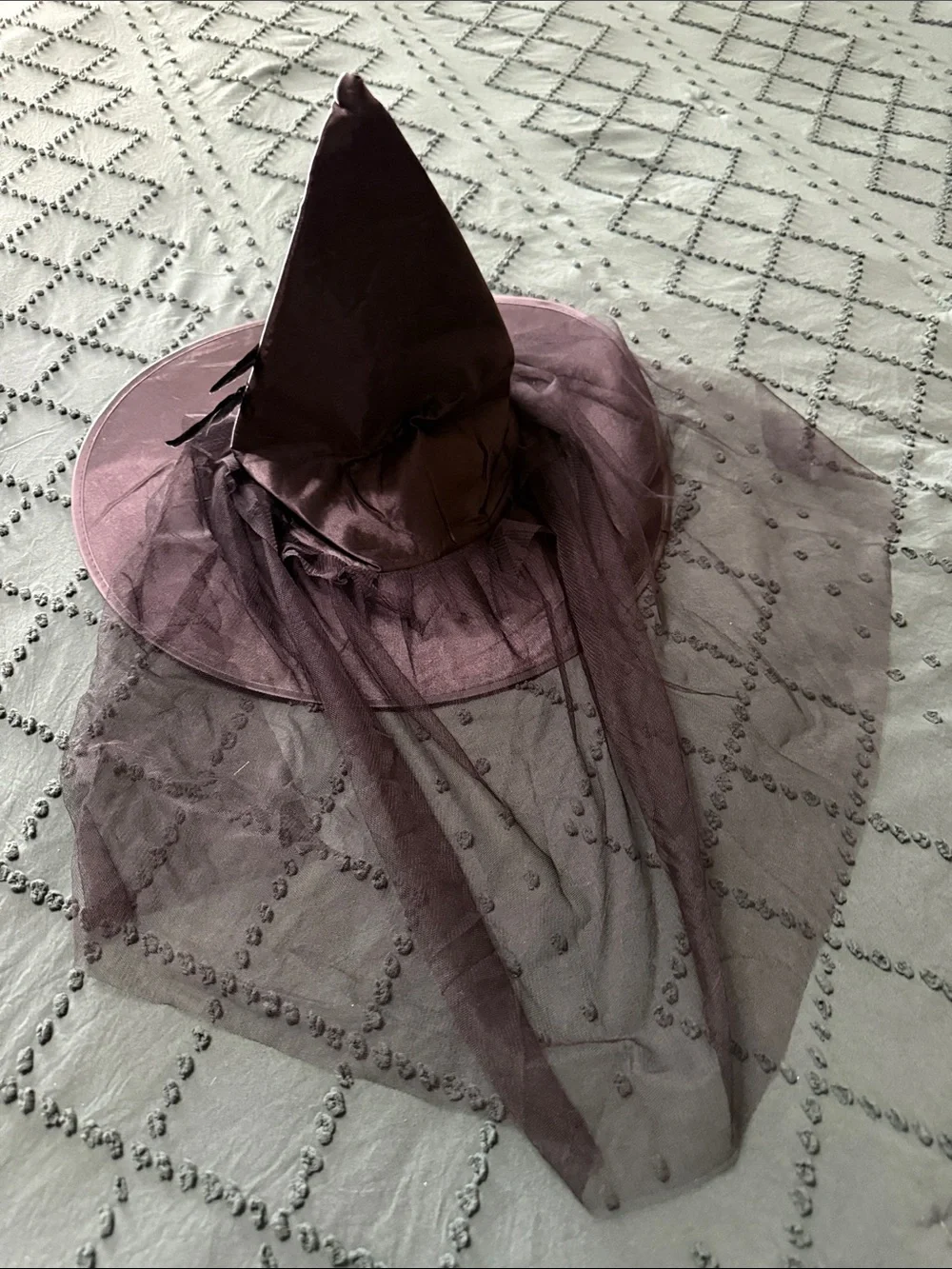Witch Costume Accessories - Tulle Skirt, silk hat and floral headband